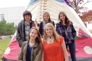 Back l-r: Luc Desrosier, Madison Lloyd, Mackenzie Wilson; front l-r: Emma Fuller, Mackenzie Johnson.